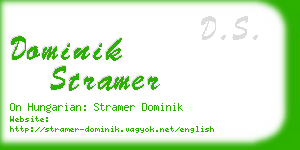 dominik stramer business card